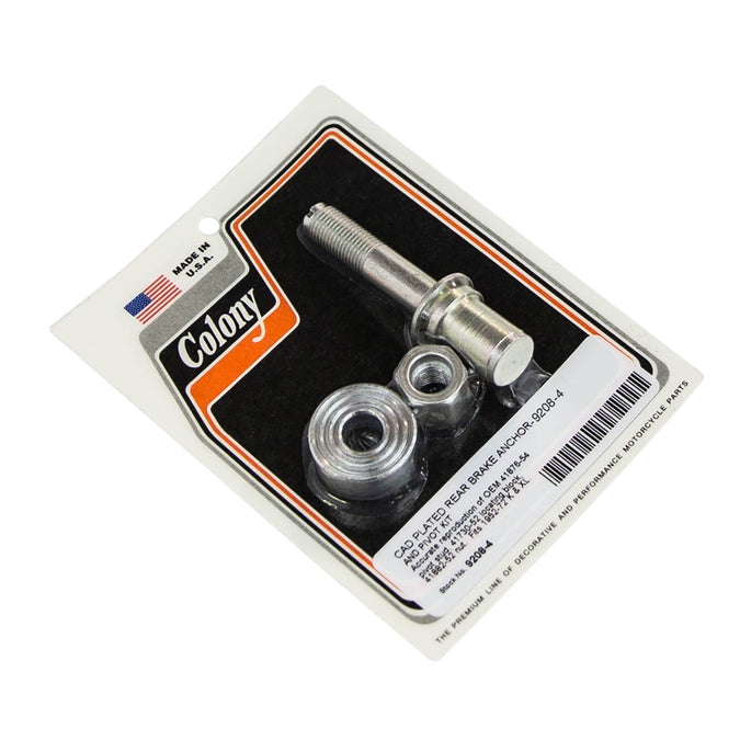 #9208-4 Rear Brake Anchor & Pivot Kit 1952-1972 Harley-Davidson K/XL - CAD Plated