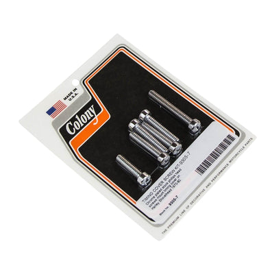 #9305-7 Timing Cover Screw Kit 1970-1980 Harley-Davidson Shovelhead - Chrome Plated