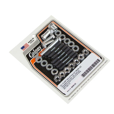 #9409-22 Oil Pump Mounting Kit 1937-1973 Harley-Davidson 45's - CAD Plated