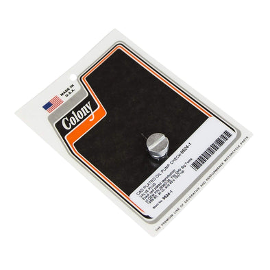 #9524-1 Oil Pump Check Valve Plug 1936-1980 Harley-Davidson Big Twin 1937-Up UL/45s - CAD Plated