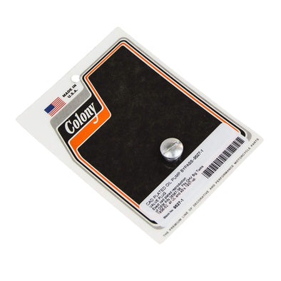 #9527-1 Oil Pump Bypass Valve Plug 1936-1952 Harley-Davidson Big Twin 1937-Up UL/45s - CAD Plated