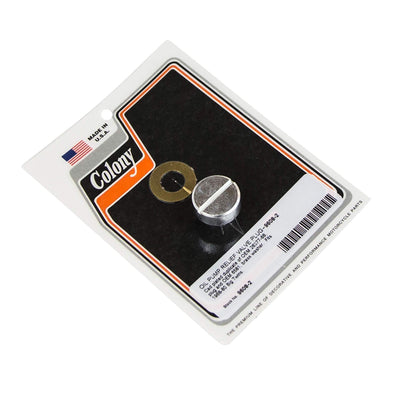 #9608-2 Oil Pump Relief Valve Plug 1968-1980 Harley-Davidson Big Twins - CAD Plated