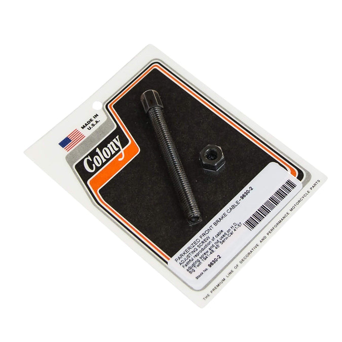 #9630-2 Front Brake Cable Adjusting Screw 1941-1948 Harley-Davidson Big Twin 1941-1957 45 Servicar - Parkerized