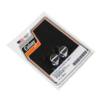 #9634-4 Oil Pump Check & Relief Valve Plugs 1981-Up Harley-Davidson FL/FX - Chrome Plated