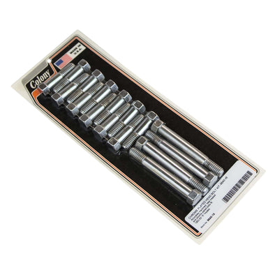 #9640-16 Head Bolt Kit 1952-1953 Harley-Davidson K Model - Chrome Plated