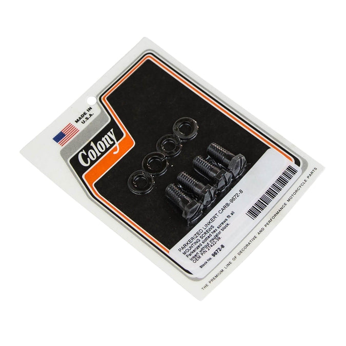 #9672-8 Linkert Carb Mounting Screws Harley-Davidson OEM# 27422-39 - Parkerized