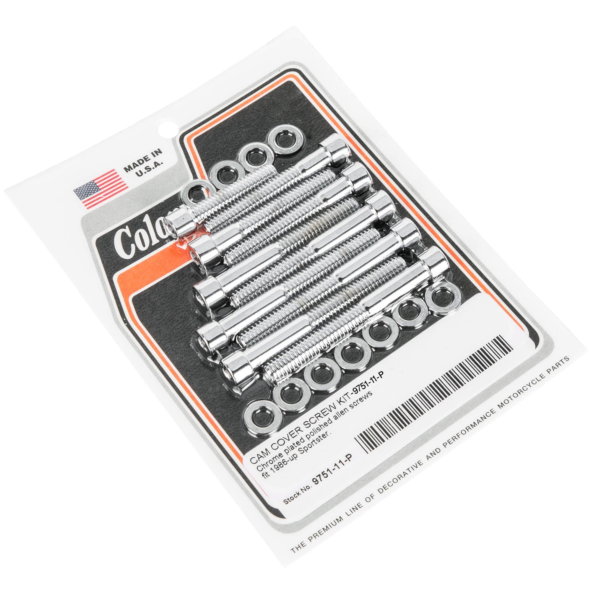 Colony Machine #9751-11-P Cam Cover Smooth Allen Screw Kit 1986-Up