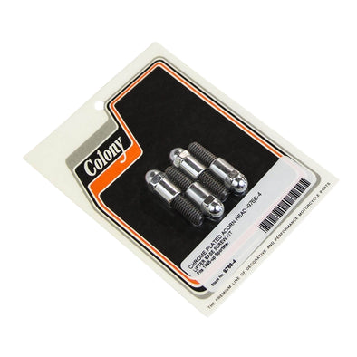 #9766-4 Lifter Base Acorn Screw Kit 1995-Up Harley-Davidson Sportster - Chrome Plated