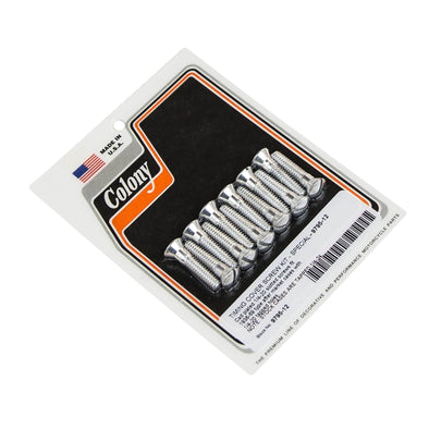 #9795-12 Timing Cover Screw Kit 1/4-20 After Market Harley-Davidson Cases - CAD Plated