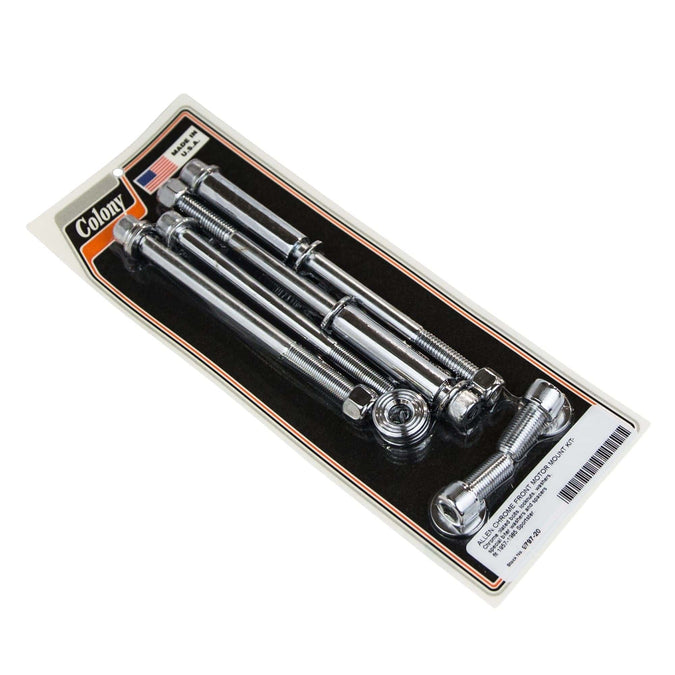 #9797-20 Front Motor Mount Kit Allen Head 1957-1985 Harley-Davidson Sportster - Chrome Plated