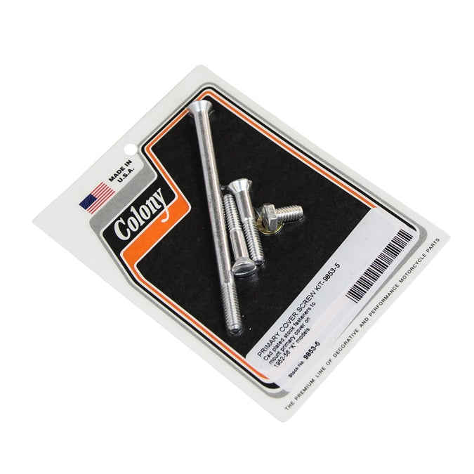 #9853-5 Primary Cover Screw Kit 1952-1956 Harley-Davidson K Model - CAD Plated