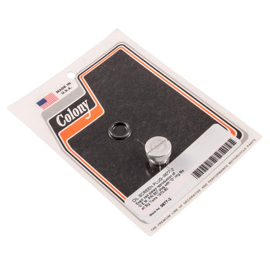 #9877-2 Oil Screen Plug 1970-1980 Harley-Davidson Big Twins - CAD Plated