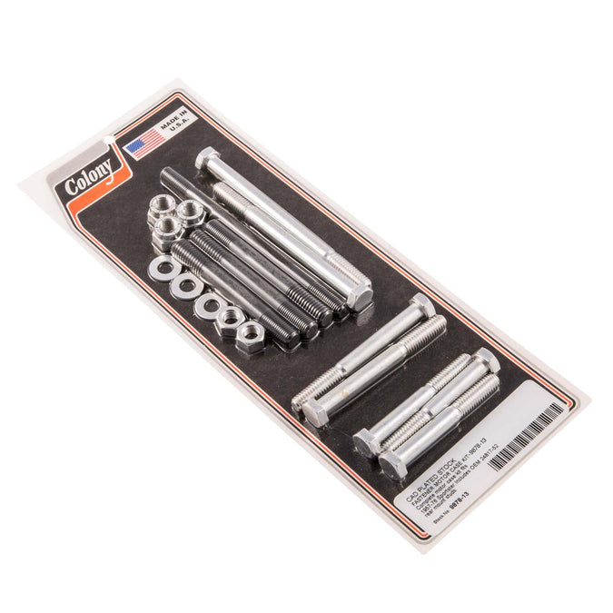 #9878-13 Motor Case Fastener Kit 1957-1976 Harley-Davidson Sportster - CAD Plated