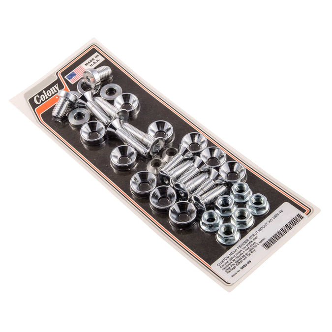 #9920-46 Rear Fender Strut Mounting Allen Kit 1986-1999 Harley-Davidson Softail/Fat Boy - Chrome Plated