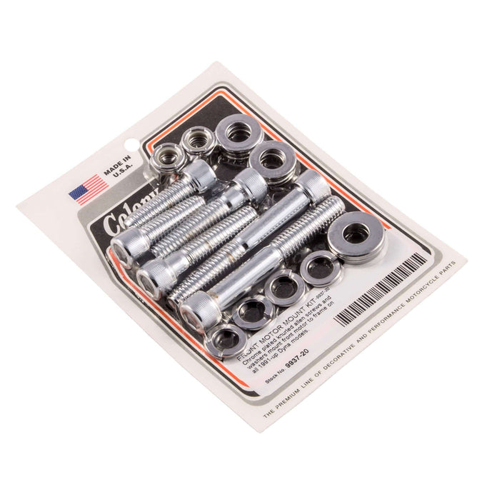 #9937-20 Front Motor Mount Allen Kit 1991-Up Harley-Davidson Dyna - Chrome Plated