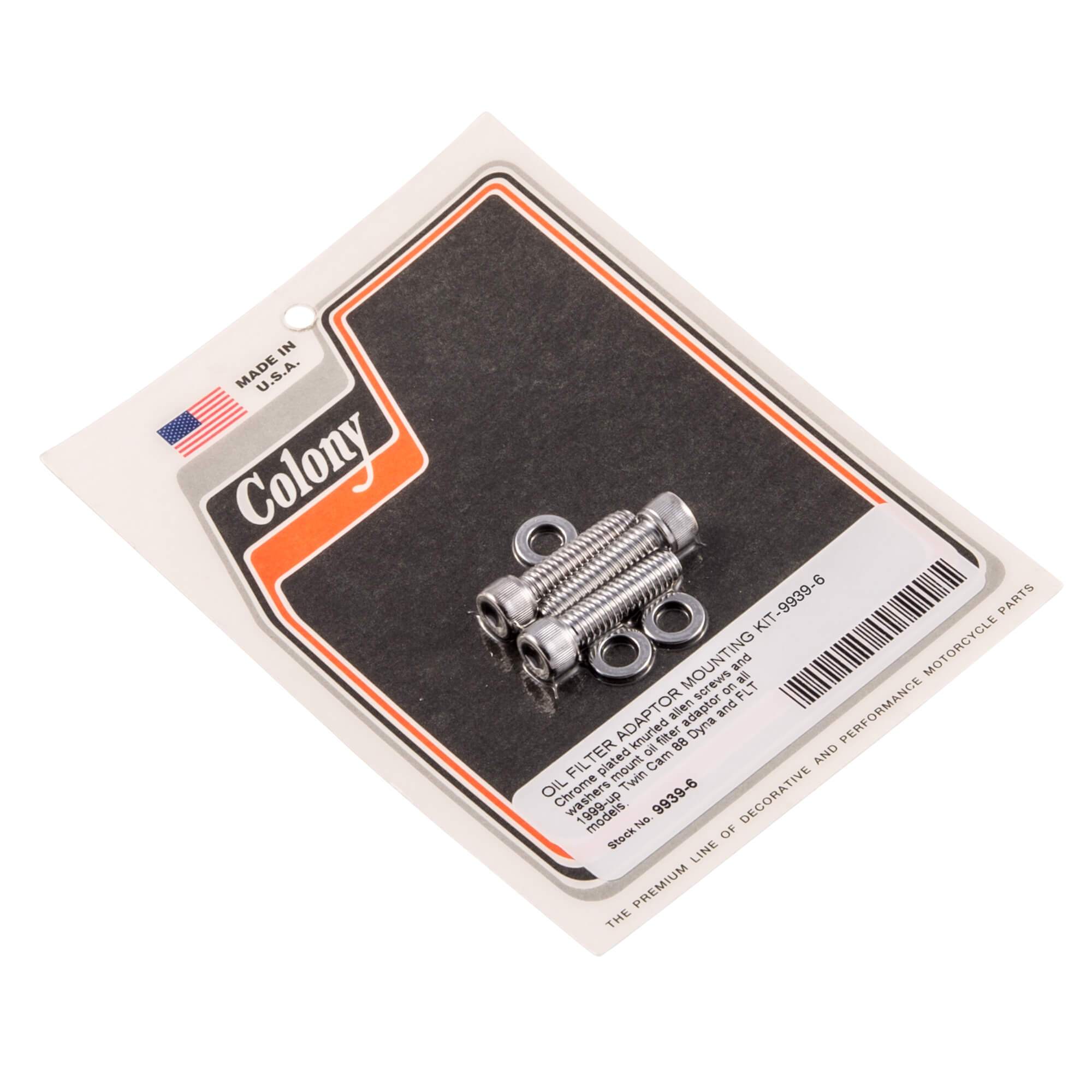 Colony Machine 99396 Oil Filter Adapter Mounting Allen Kit 1999Up