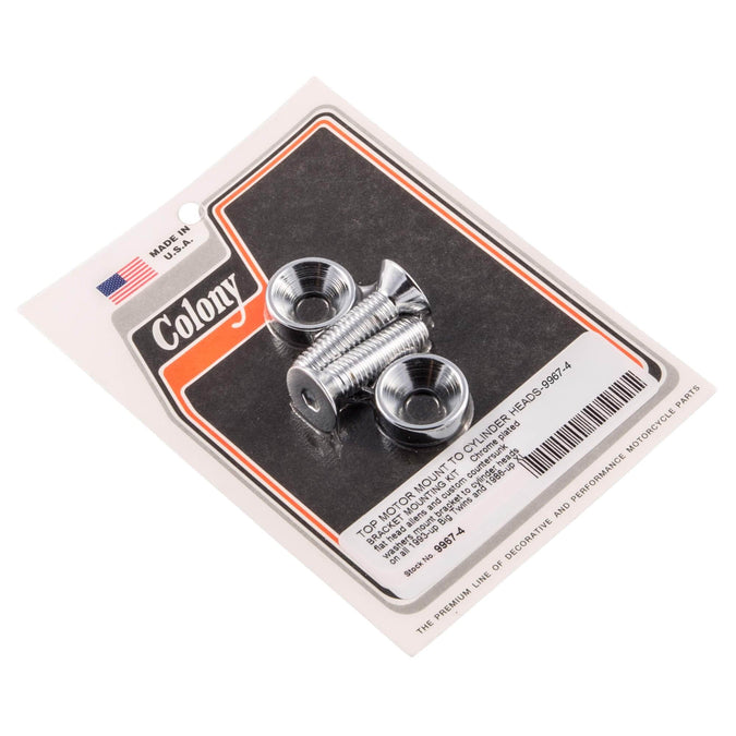 #9967-4 Top Motor Mount to Cylinder Head Hardware 1993-Up Harley-Davidson Big Twin 1986-Up XL - Zinc Plated