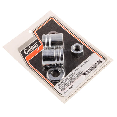 #9988-4 Front Axle Nut Grooved Spacer Kit 1994-1999 Harley-Davidson FLHR/FLHRCI - Chrome Plated