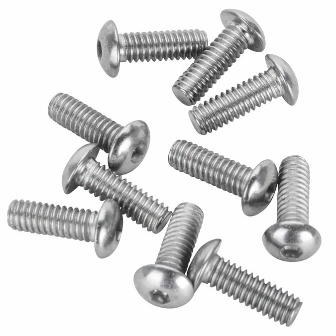 #BHC-800 8-32 x 1/2 inch Length Chrome Button Head Allen Bolt - 10 Pack