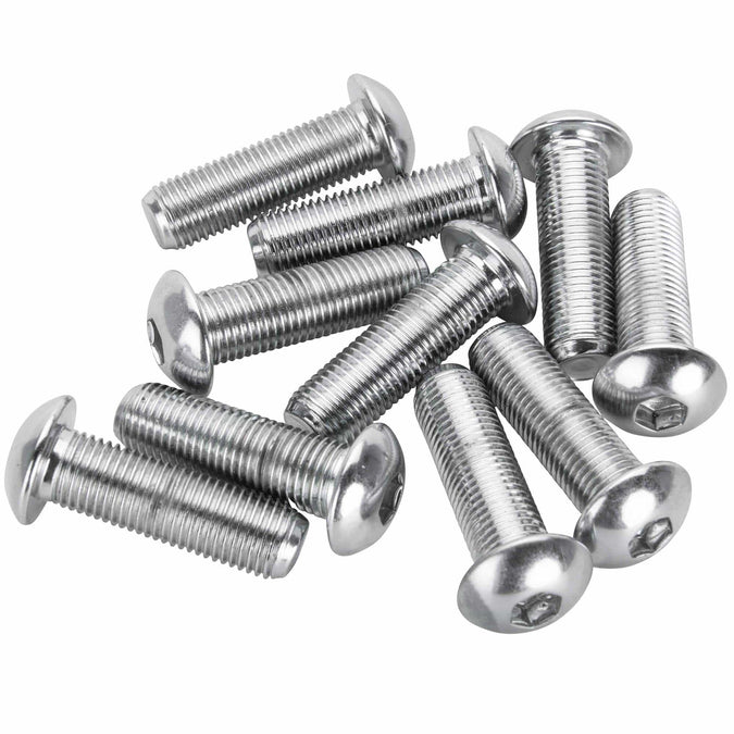 #BHC-821 3/8-24 x 1-1/4 inch Length Chrome Button Head Allen Bolt - 10 Pack