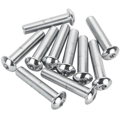#BHC-823 3/8-24 x 1-3/4 inch Length Chrome Button Head Allen Bolt - 10 Pack