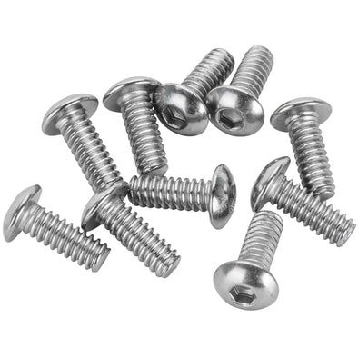 #BHC-825 10-24 x 1/2 inch Length Chrome Button Head Allen Bolt - 10 Pack