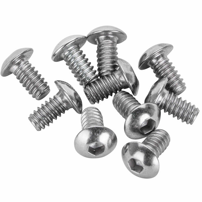 #BHC-859 10-24 x 3/8 inch Length Chrome Button Head Allen Bolt - 10 Pack