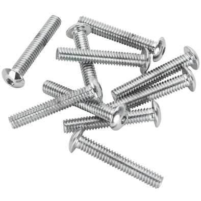 #BHC-879 8-32 x 1 inch Length Chrome Button Head Allen Bolt - 10 Pack
