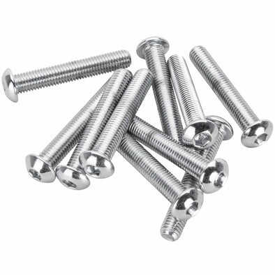 #BHC-887 1/4-28 x 1-1/2 inch Length Chrome Button Head Allen Bolt - 10 Pack