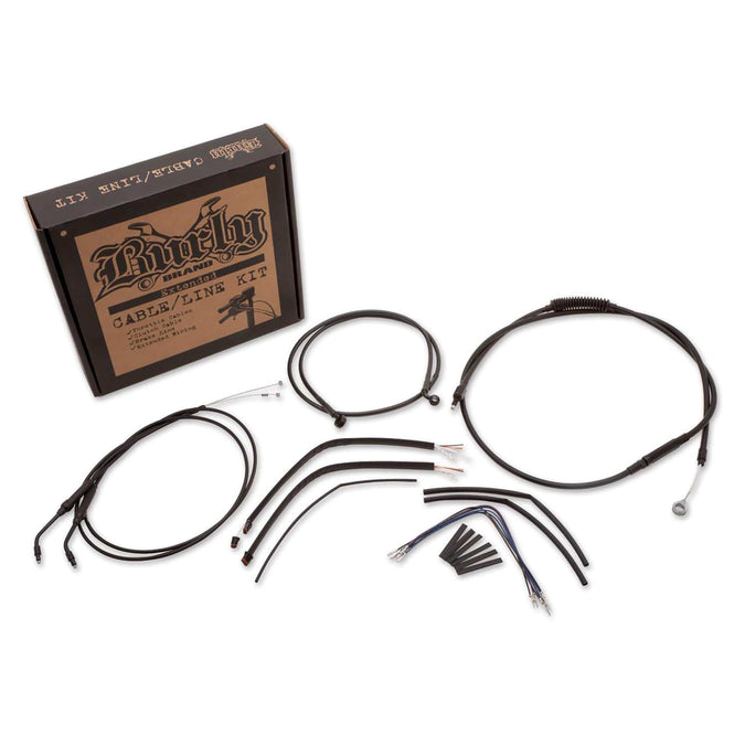 Complete Handlebar Cable/Brake Line Kit for 16" Ape Hanger Handlebars 2007-2013 Harley-Davidson Sportsters