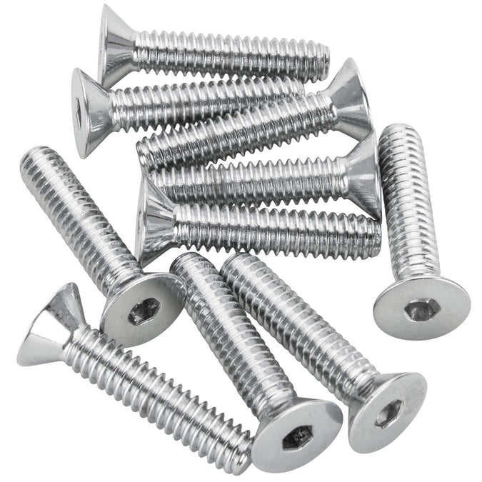 #FHS-158 1/4-20 x 1-1/4 length Chrome Flat Head Allen Bolt - 10 Pack