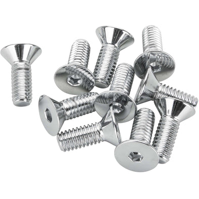 #FHS-166 5/16-18 x 7/8 length Chrome Flat Head Allen Bolt - 10 Pack