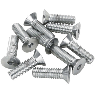 #FHS-180 7/16-14 x 1-1/2 length Chrome Flat Head Allen Bolt - 10 Pack