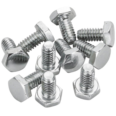 #HHC-633 1/4-20 x 1/2 length Chrome Hex Head Bolt - 10 Pack
