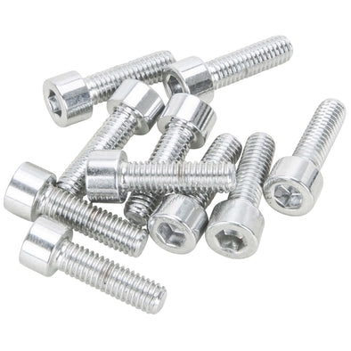 #MPSHC-0206 6mm x 25mm Length Chrome Plated Polished Socket Head Allen Bolt - 10 Pack