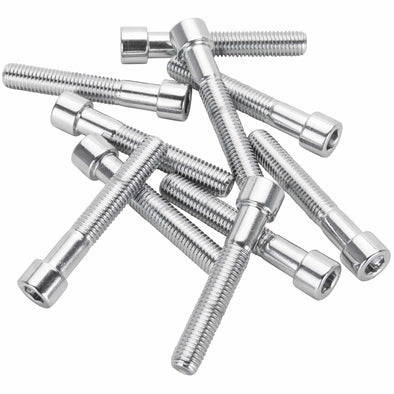 #PSHC-214 1/4-28 x 1-1/2 length Polished Chrome Socket Head Allen Bolt - 10 Pack