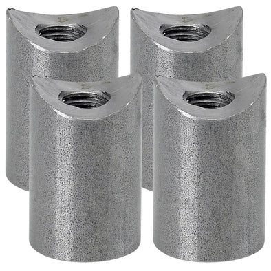Coped Steel Bungs 1 inch long - 3/8-16 thread - 4 pack