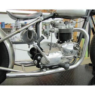 Triumph Upswept Drag Exhaust Pipes - Bare Steel