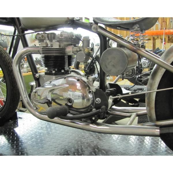 Triumph Upswept Drag Exhaust Pipes - Bare Steel