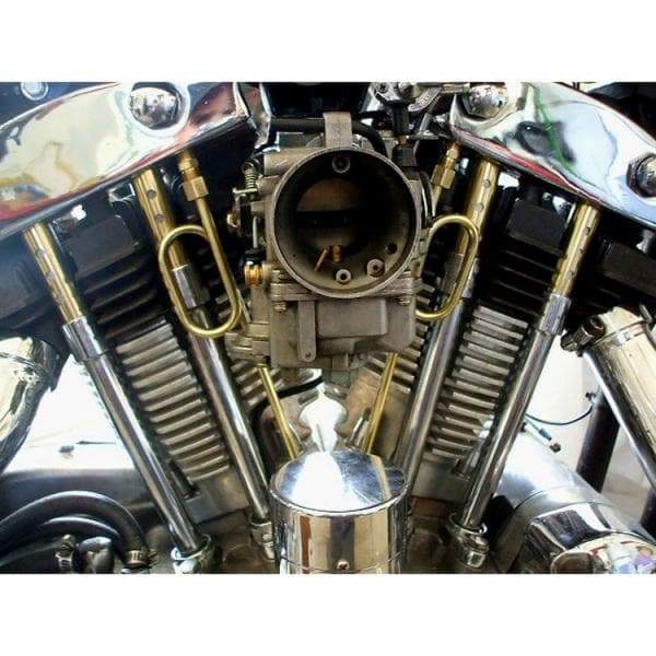 Split Rocker Box Iron Head Old-Stf Cycle Ironhead Sportster Rocker Box Loop Oil Lines - Brass ...