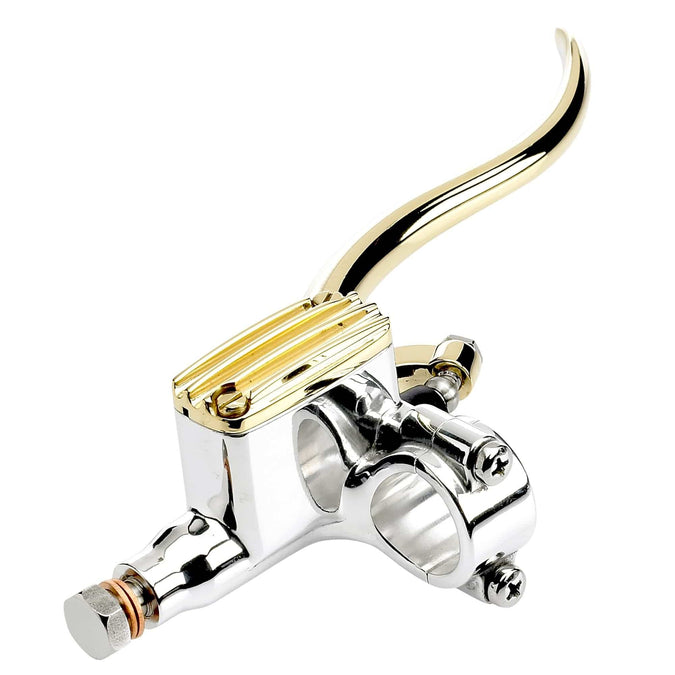 DeLuxe 1 inch Master Cylinder Polished Aluminum & Brass