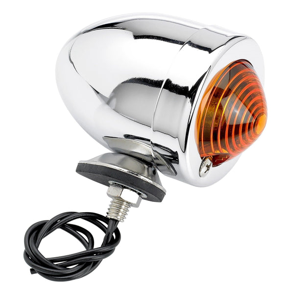 Chrome Amber 20 LED Bullet Turn Signal Lights For Harley, Chopper & Custom Bikes