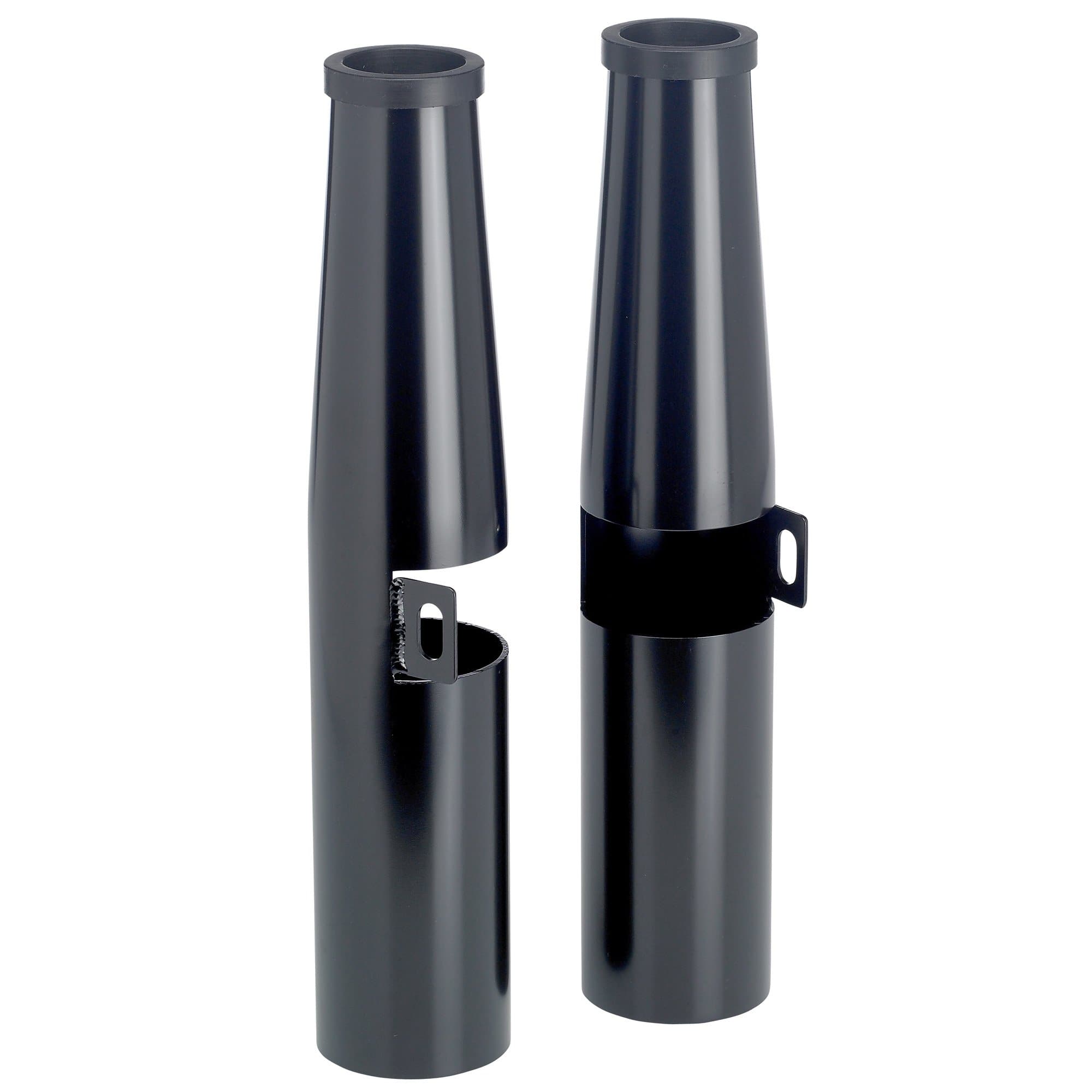 Lowbrow Customs 39mm Fork Shrouds - Black - 1987-Up Harley