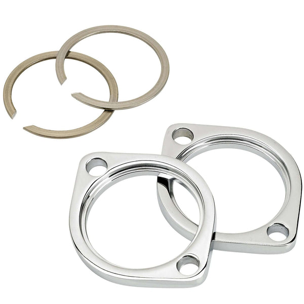 Harley Exhaust Flange Kit JINFANNIBI Exhaust Flange Install Kit For Harley Big Twin 1984-2022 - Includes Flanges, Gaskets, Nuts & Washers 2 Into 1 Exhaust Harley - Foto 7