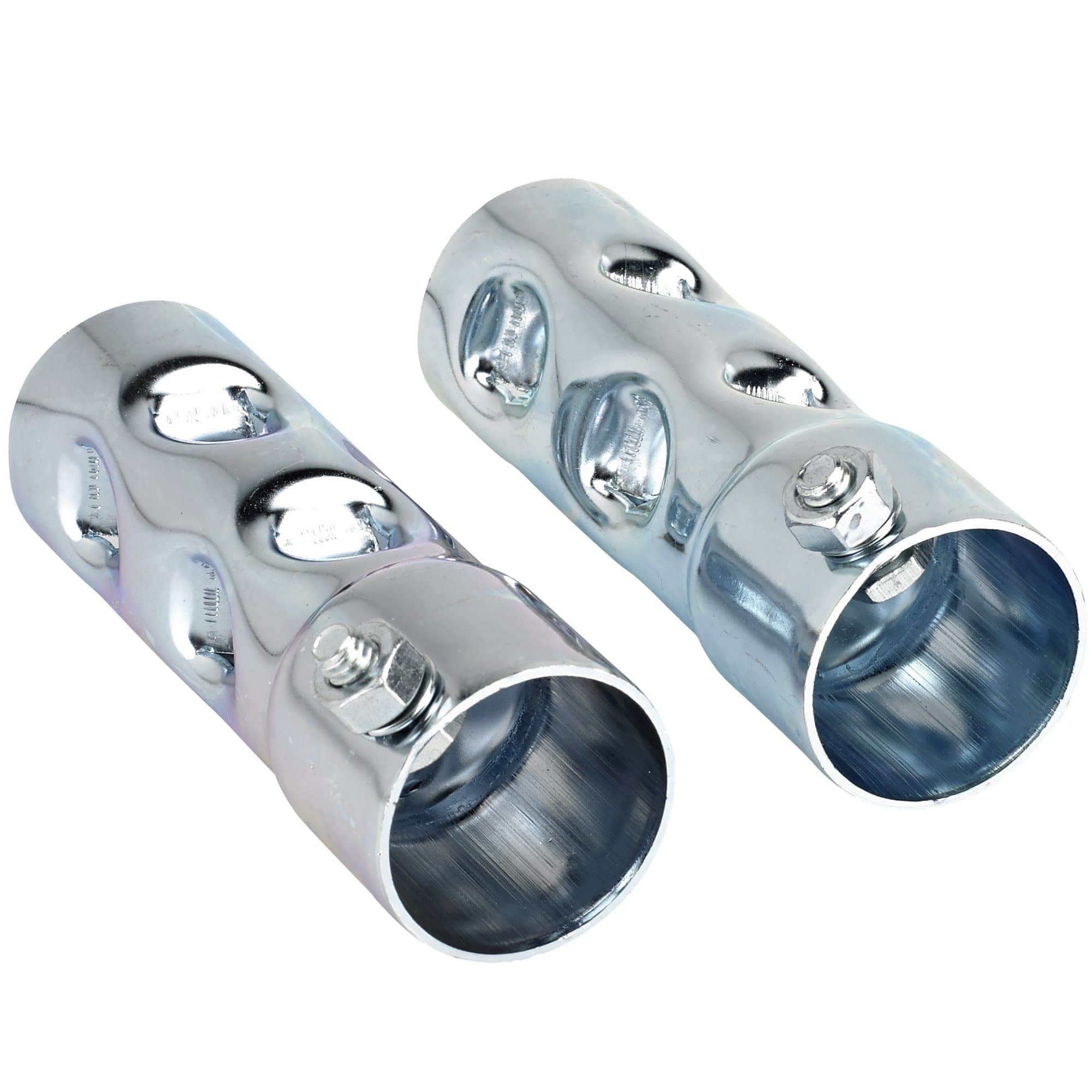 4" SHORT Exhaust Baffles For 1-1/2" OD Exhaust Pipes & Mufflers – Noise Reducer/Silencer - SOLD AS A PAIR W/Mounting Nut & Bolt – Galvanized Steel