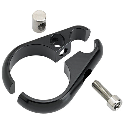 Clutch / Brake Cable Clamp - Black - for 1 inch Frame Tubing
