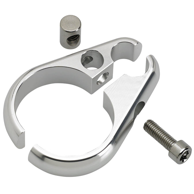 Clutch / Brake Cable Clamp - Aluminum - for 1-1/4 inch Frame Tubing