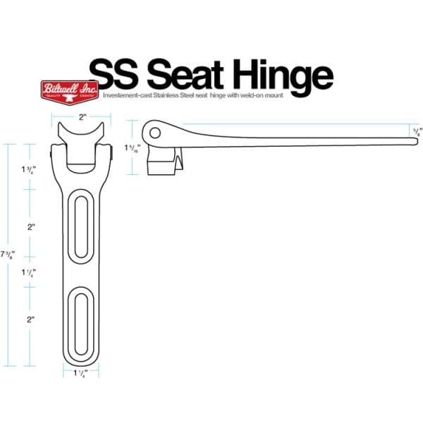 Stainless Steel Solo Seat Hinge/Pivot - Polished