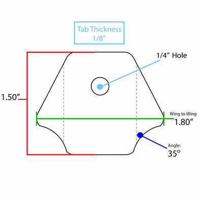 Wing Tabs - Set of 4