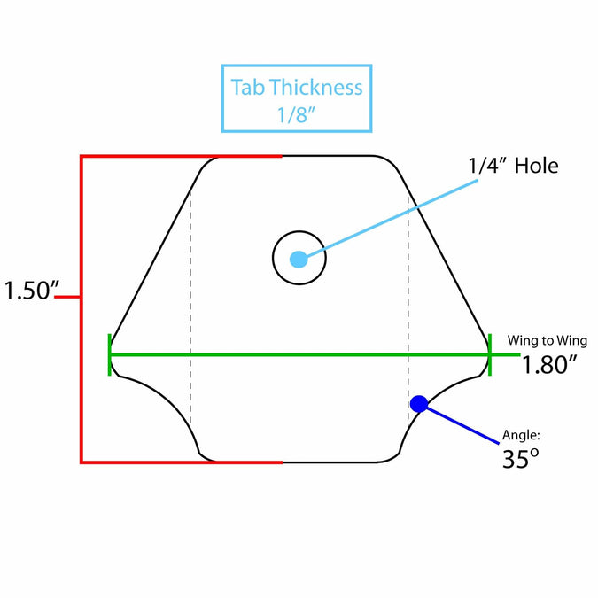 Wing Tabs - Set of 4